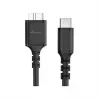 Cable USB MediaRange MRCS257 0,5 m — Micro-USB B a USB-C, USB 3.2 Gen 1 (5 Gbit/s), negro