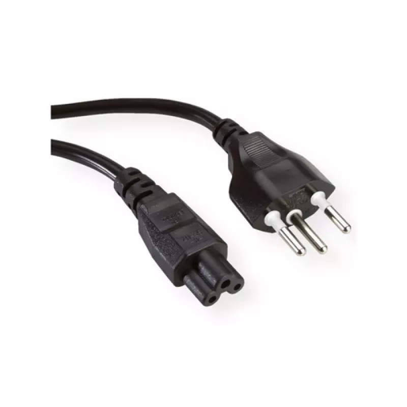 ROLINE 19.07.2097 cable de alimentación suizo tipo J (T12) a IEC C5, 3 polos, 1,8 m, negro