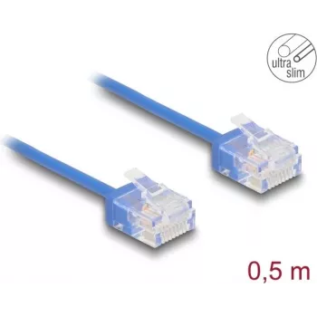 Cable de red DeLOCK RJ45 Cat.6 0,5 m azul