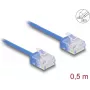 Cable de red DeLOCK RJ45 Cat.6 0,5 m azul