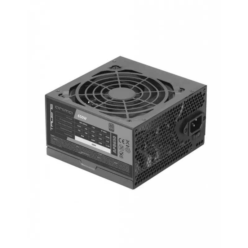 Fuente de alimentación TACENS ANIMA APB650 80+ Bronze 650W ATX, raíl único +12V, cables modulares