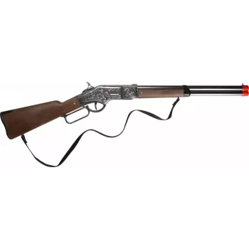 Escopeta de juguete de metal Pulio modelo 15593/0 — capacidad de 8 disparos