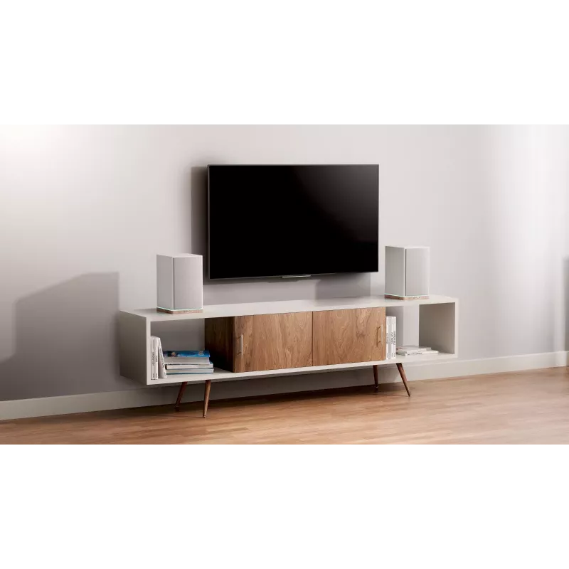 Blaupunkt BS60WH LED altavoces de estantería, Bluetooth, HDMI ARC, blancos