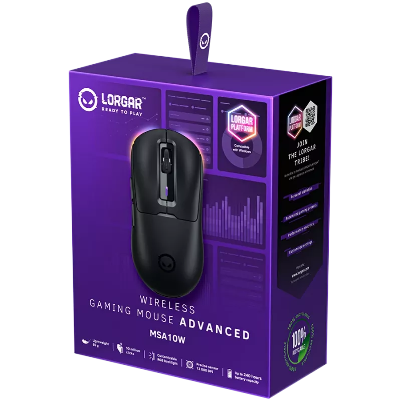 Ratón gaming LORGAR MSA10W inalámbrico