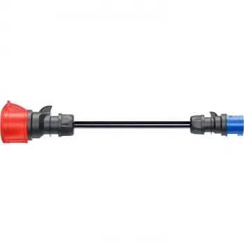 go-e adaptador Gemini flex 22 kW a CEE azul 16 A – negro – recto – recto – IP55 – 22 kW – 16 A