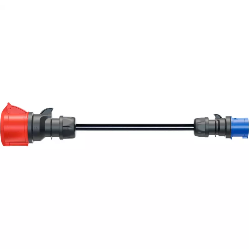go-e adaptador Gemini flex 22 kW a CEE azul 16 A – negro – recto – recto – IP55 – 22 kW – 16 A