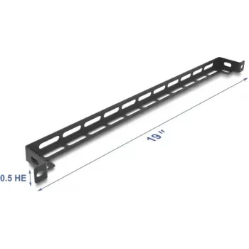 Montageset DELOCK 67461 panel metálico en L negro para rack, 19