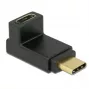 Adaptador de cable DeLOCK 65914 conector macho USB Type-C a conector hembra negro