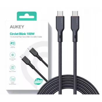 Cable de nailon AUKEY CB-KCC101 USB-C a USB-C 1m