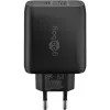 Goobay 65411 cargador para dispositivos móviles auriculares - smartphone - tablet negro AC carga rápida interior (65411)
