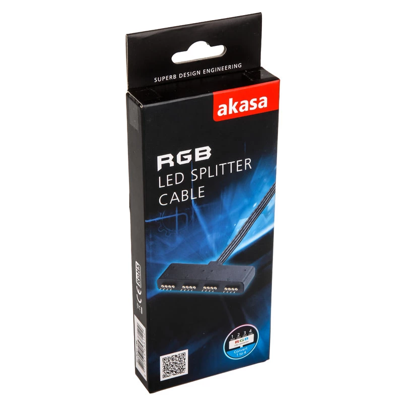 Cable de alimentación interno Akasa AK-CBLD02-10BK 0,1 m