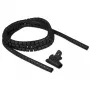 Tubo espiral con herramienta de guiado, 2,5 metros x 15 mm, tubo para cables negro