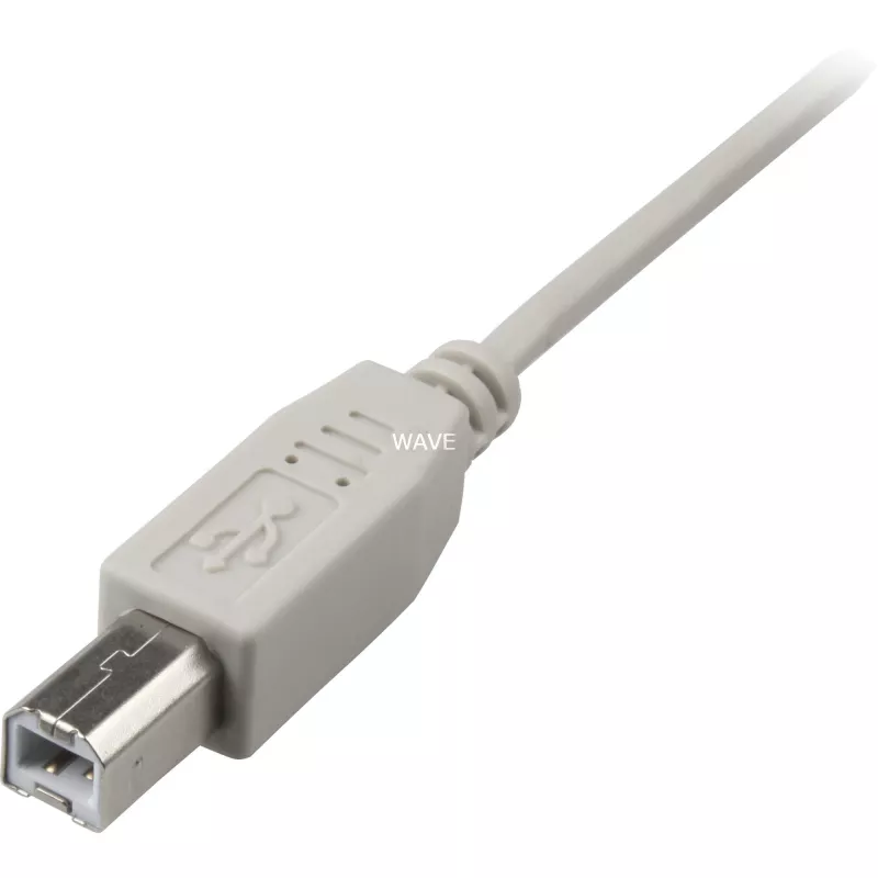 Cable USB 2.0, conector macho USB-A > conector macho USB-B (gris, 0,5 metros)