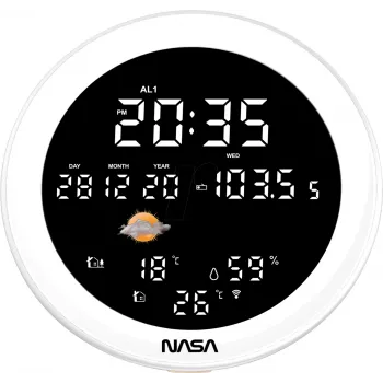 Nasa WSP1700 estación meteorológica/altavoz BT Ship de madera