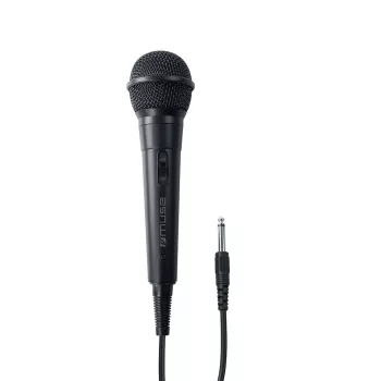 Micrófono de escenario con cable Muse MC-20 B — sensibilidad -73 dB, 30–15000 Hz, cable de 3 m, jack de 6,35 mm, negro