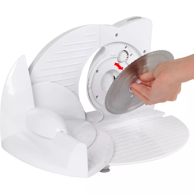 Cortadora eléctrica universal CLATRONIC AS 2958 — 230 V, blanca, 230×310×280 mm