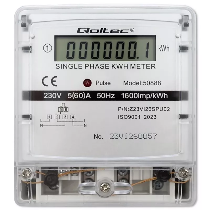 Contador electrónico monofásico de consumo eléctrico 230V LDC