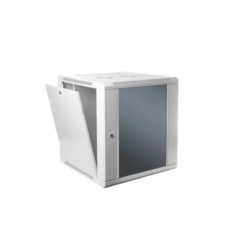 SOMI Networks | Armario de red de pared 22U, 19″ | 22U-60/60FPC | Gris | Con puertas frontales de cristal; sin montar | Profundidad: 60 cm