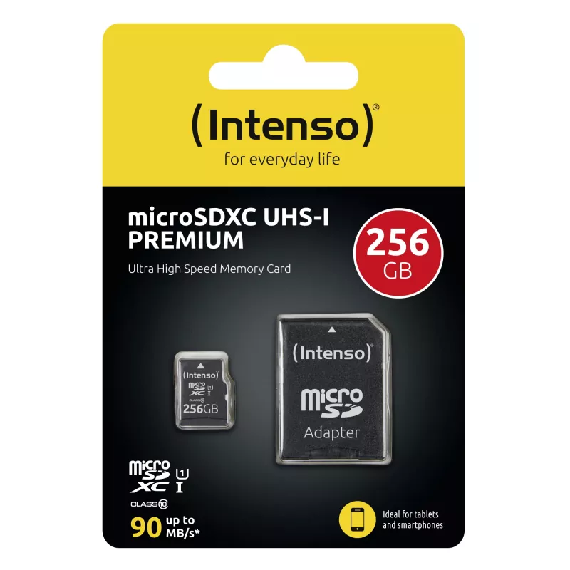 Memoria flash Intenso 256GB UHS-I tarjeta MicroSD