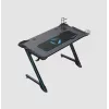 Onex | Escritorio gaming RGB con portavasos, gancho para auriculares, soporte para mando, 114 cm (ancho) | GD1200Z | Negro
