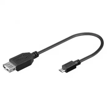 Cable conector hembra USB A a conector macho Micro USB SBOX 0,1 m