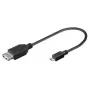 Cable conector hembra USB A a conector macho Micro USB SBOX 0,1 m