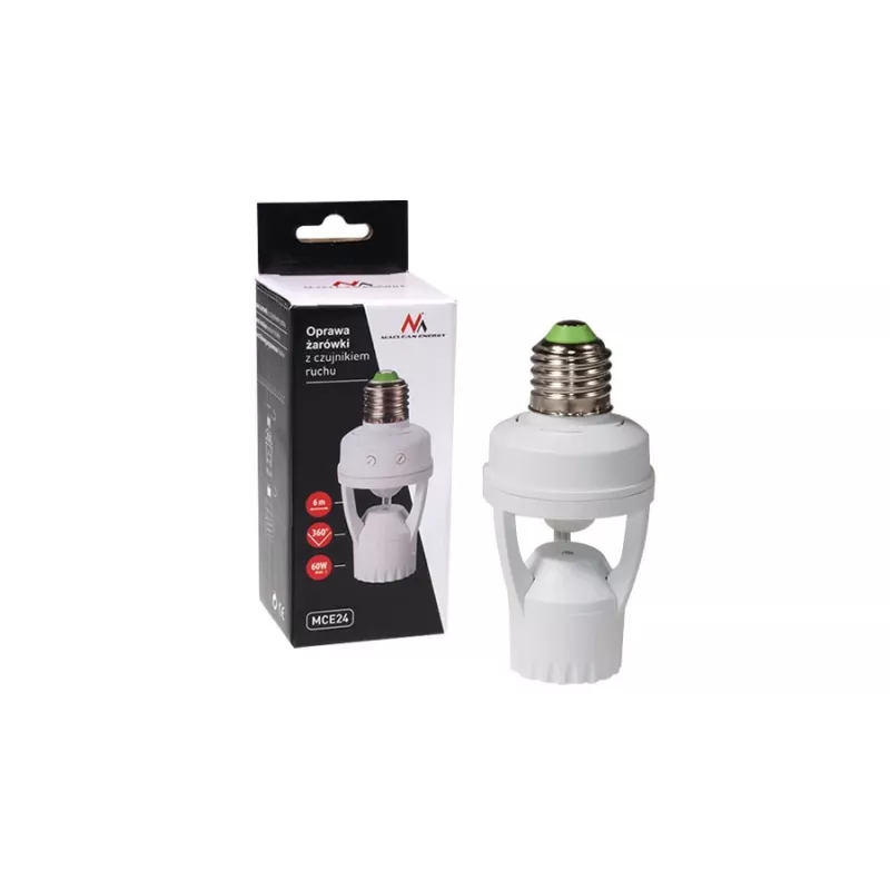 Portalámparas con sensor de movimiento PIR MACLEAN MCE24, modelo 35100
