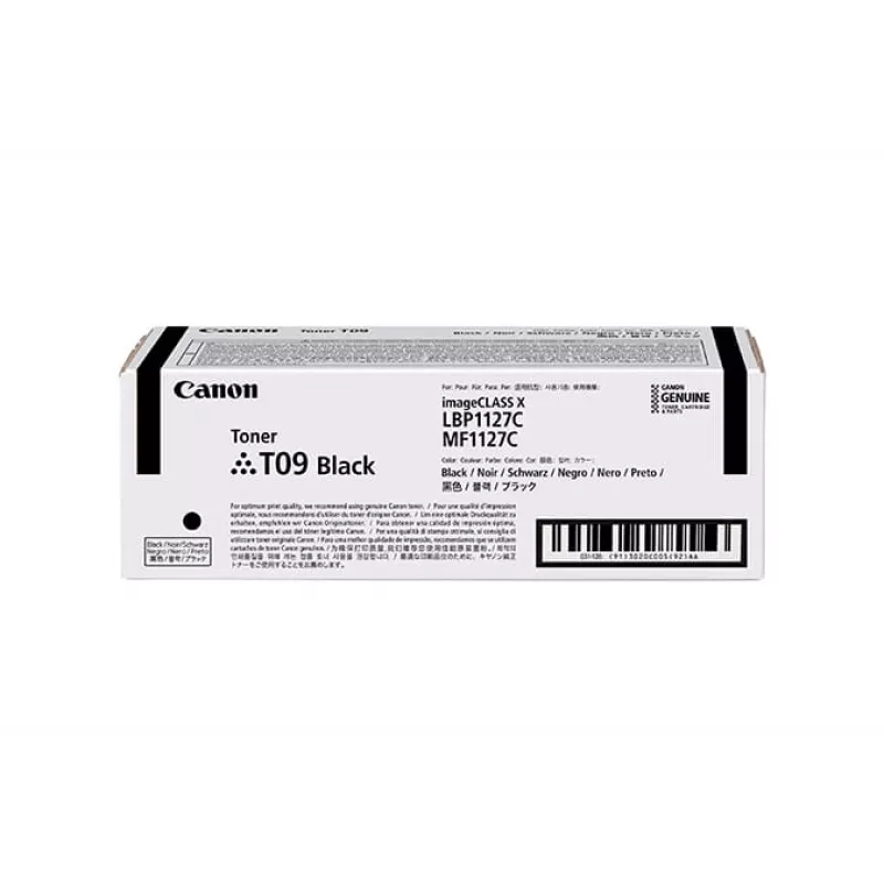 Canon TONER T09 BK cartucho de tóner 1 ud. Original Negro