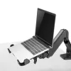 Soporte de escritorio para portátil MACLEAN MC-836 — regulable en altura, diseño ergonómico, negro, para uso horizontal del portátil (58,5×236×320 mm)