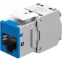 Módulos Keystone Goobay RJ45 CAT 6A, STP, finos, azul (77944)