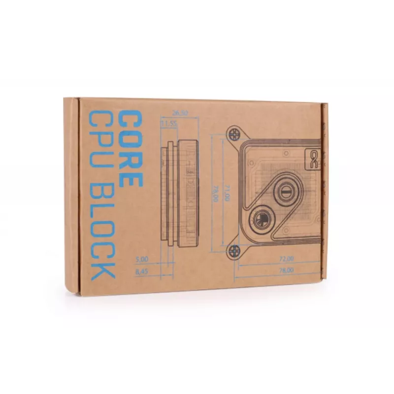 Bloque de agua Alphacool 13446 Latón Cobre Negro 72mm