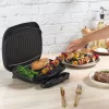 Parrilla eléctrica Petra PT4366MBLKVDE negra con recubrimiento antiadherente y temperatura ajustable