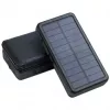 PowerNeed ES20000B panel solar plegable con power bank, 9 W, 20000 mAh, Li-Poly, 2x USB 2 A, negro
