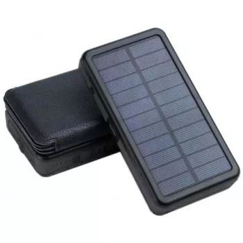 Batería externa portátil PowerNeed ES20000B 20000 mAh — 2x USB 5V/2A, 9W, resistente al agua, negra, 370 g