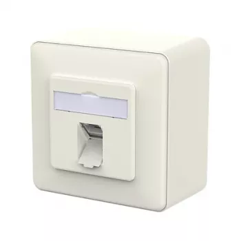 METZ CONNECT toma de conexión E-DAT C6A LSA++ 1 puerto AP blanco puro