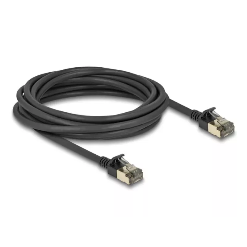 Cable de red DeLOCK RJ45 Cat.8.1 F/FTP Slim Pro 5 m negro
