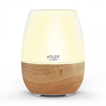 Difusor de aroma Adler AD 7967 — ultrasónico, para estancias de hasta 25 m², marrón/blanco