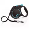 Correa retráctil flexi Black Design M — 5 m de longitud, con cinta, carga máxima 25 kg, empuñadura ergonómica
