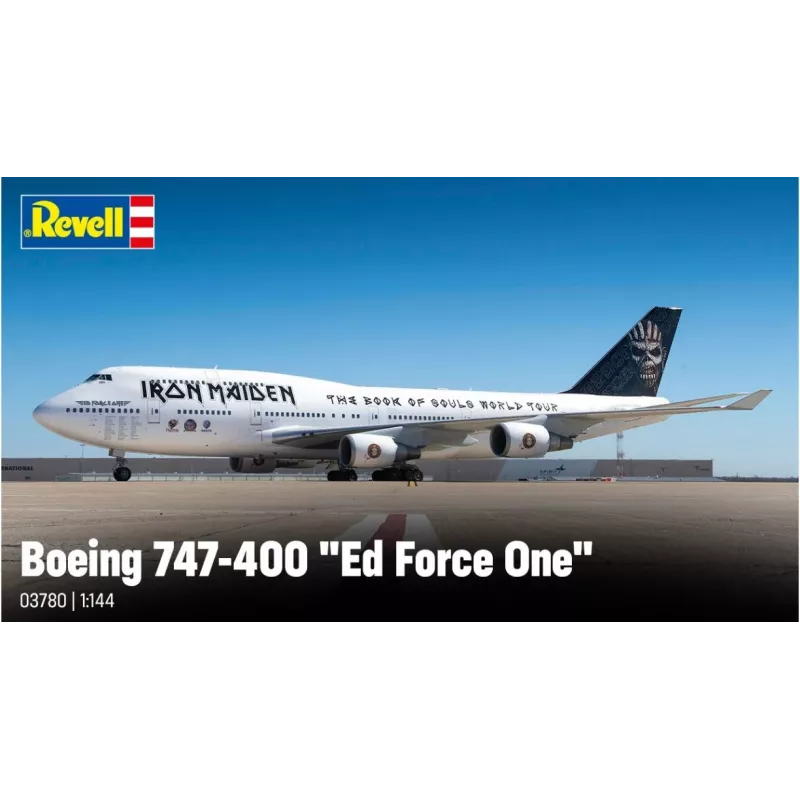 Revell 03780 Boeing 747-400 Iron Maiden Ed Force One escala 1:144 maqueta de plástico sin pintar/sin montar