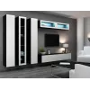 Armario cerrado Cama VIGO '180' 180/40/30 blanco/negro brillo