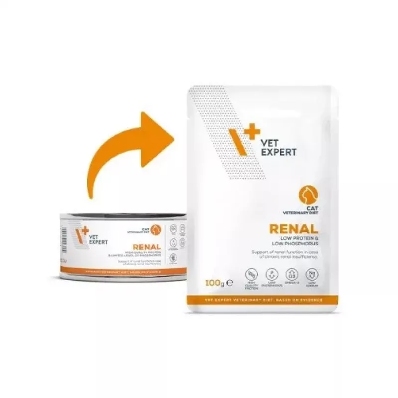 VET EXPERT Veterinary Diet Renal Cat - Comida húmeda para gatos - 100 g