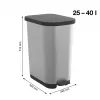 Cubo de pedal ROTHO Ribo Silver - 35 l