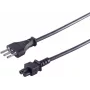 Cable de alimentación ShiverPeaks IT60001, 1,8 m, conector Italia (tipo L) a conector C5 de 3 polos