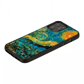 Funda protectora iKins para Apple iPhone 12 Pro Max — negro noche estrellada
