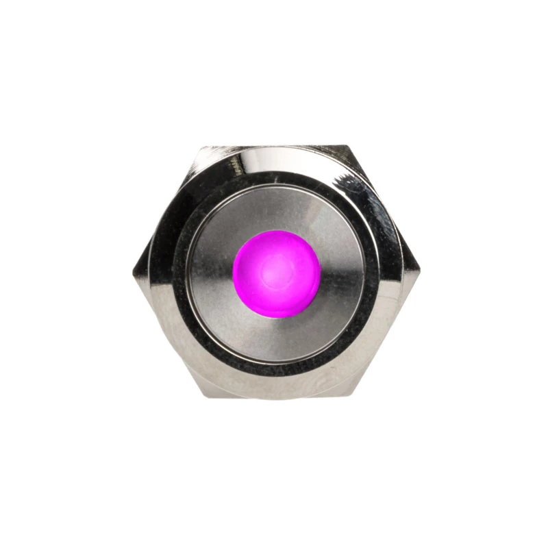 Pulsador antivandálico DimasTech 19 mm Silverline Dot RGB PD210