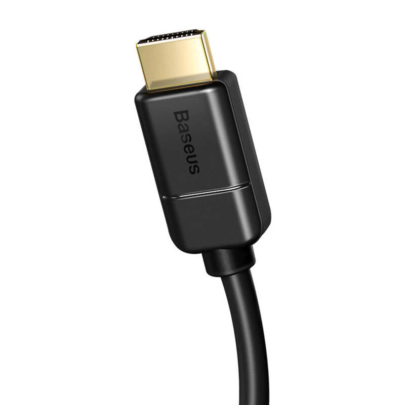 Cable Baseus 2x HDMI 2.0 4K 60Hz, 3D, HDR, 18 Gbit/s, 5 m (negro)