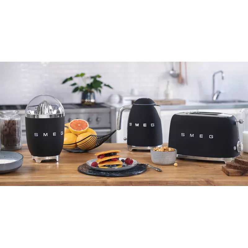 Tostadora Smeg 50's Style TSF01BLMEU 2 rebanadas Negro Acero inoxidable