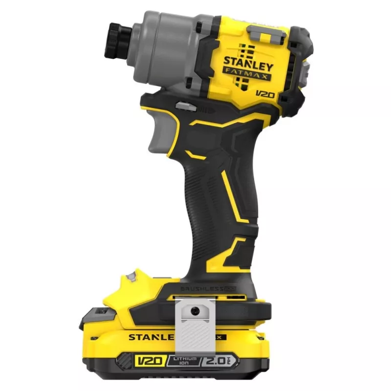 Stanley SFMCF830D2K-QW atornillador de impacto sin escobillas, 2×2,0 Ah, 3200 rpm, negro/amarillo