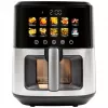 Freidora de aire ProfiCook PC-FR 1286 H — 6,5 l, 1700 W, frontal de acero inoxidable, negro