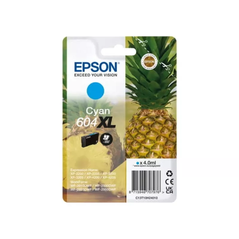 Cartucho de tinta Epson 604XL 1 ud. original alto rendimiento (XL) cian